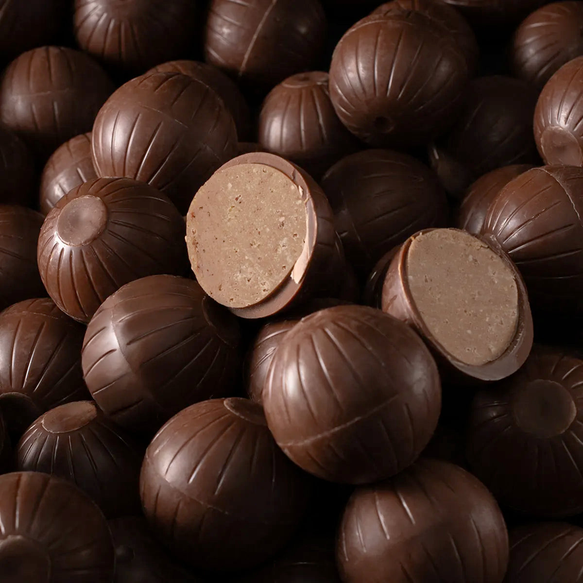 Close-up of chocolate truffles